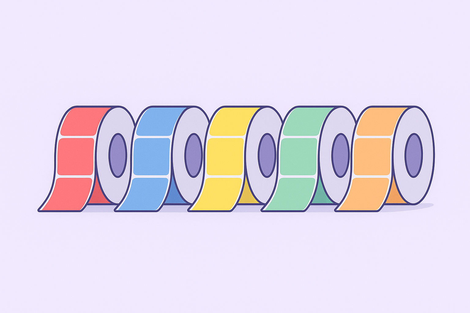 Etiquetas de colores para impresoras Dymo