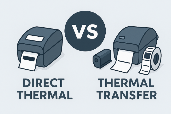 Térmica directa vs. transferencia térmica: ¿cuál es la diferencia?