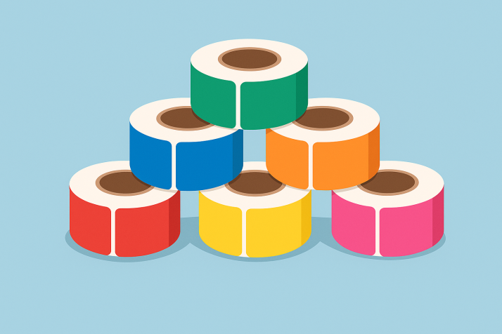 Etiquetas Dymo 11352 de colores: rollos compatibles para organización y codificación por colores