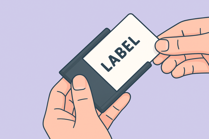 Etiquetas sin adhesivo: tarjetas térmicas para Dymo, Brother y Zebra