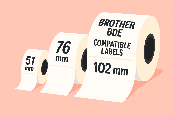 ¿Qué tamaño de etiqueta Brother BDE necesito?