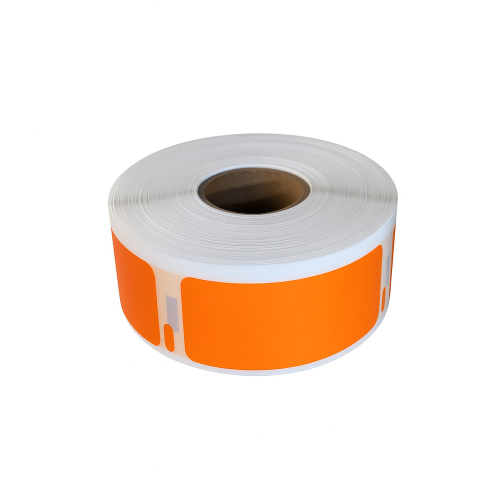 Etiquetas compatibles Dymo 11352, color naranja, 25 x 54 mm, 500 etiquetas.