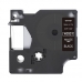 Cinta adhesiva compatible Dymo 40921, blanca sobre negro, 9 mm