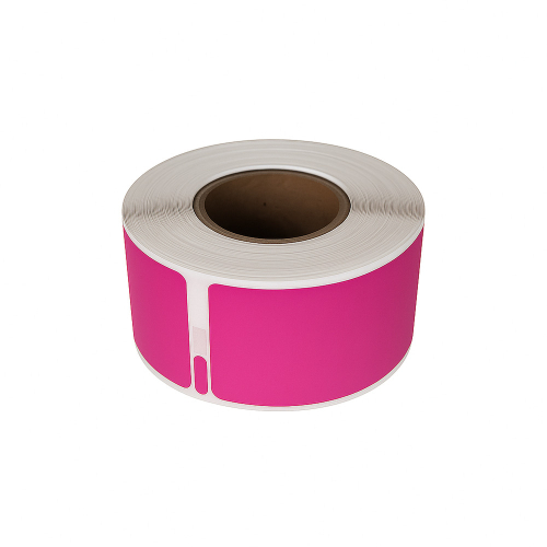 Etiquetas compatibles con Dymo 99010, color rosa, 28 x 89 mm, 130 etiquetas.