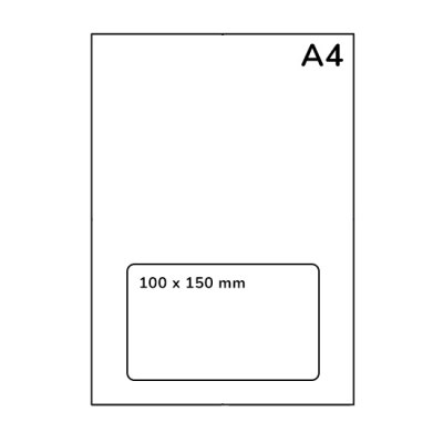 Albarán / etiqueta de devolución con etiqueta de envío 100 x 150 mm