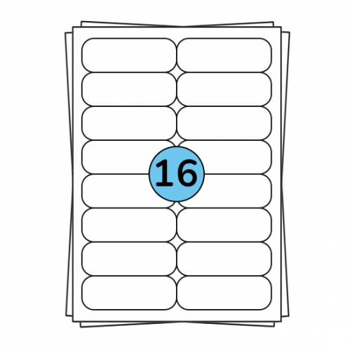 Hojas de pegatinas A4 de 89 x 34 mm, 1600 etiquetas