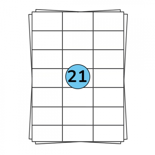 Hojas de pegatinas A4 de 70 x 42 mm, 2100 etiquetas