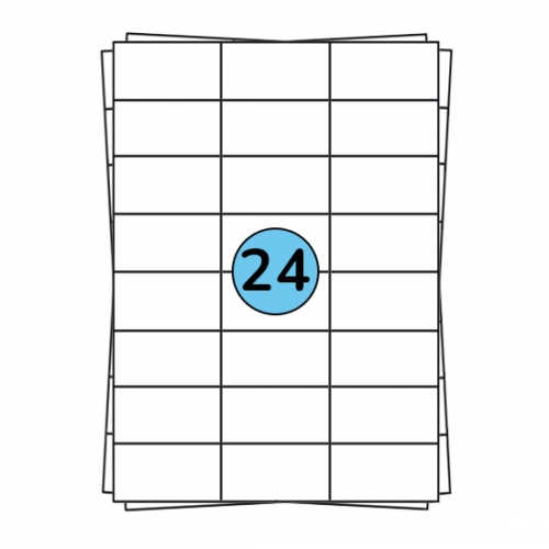 Hojas de pegatinas A4 de 70 x 37 mm, 2400 etiquetas