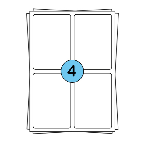 Hojas de pegatinas A4 de 99,1 x 139 mm, 400 etiquetas