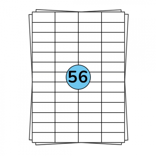 Hojas de pegatinas A4 de 52 x 21 mm, 5600 etiquetas