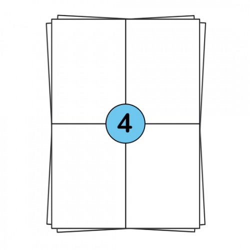 Hojas de pegatinas A4 de 104 x 148 mm, 400 etiquetas