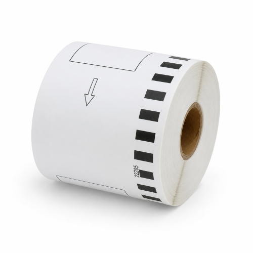 Etiquetas compatibles con Brother DK-22205 sin soporte, 62 mm x 30,48 m