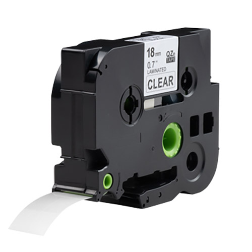 Cinta de papel compatible Brother TZ-S-241, negra sobre blanco, 18 mm