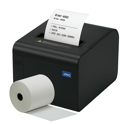 Paquete básico: Impresora de recibos JINO XP-Q200H + 10 rollos de papel para caja registradora