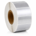 Etiquetas compatibles con Zebra, 51 x 25 mm plástico 2580 etiquetas transferencia térmica, plata