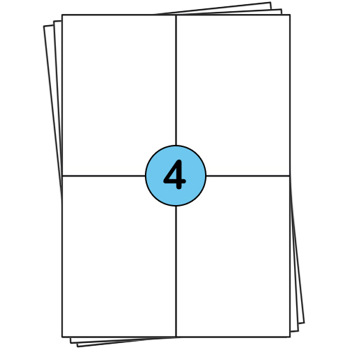 Hojas de pegatinas tamaño A4